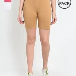 jinfo Women Pack of 3 Cycling Shorts-picture-39