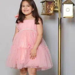 bella moda Girls Embellished Fit & Flare Dress-picture-21