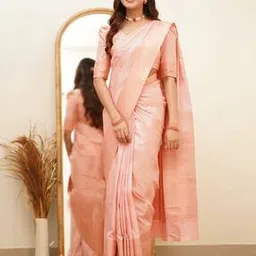 bermondsey Women Zari Woven Banarasi Silk Saree with Blouse Piece-picture-48