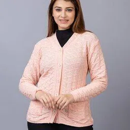 Women V-Neck Cardigan with Button-Closure-image-19