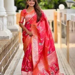 leeli peeri designer Women Banarasi Woven Saree with Contrast Border-picture-27