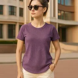leia Women Regular Fit Round Neck T-Shirt-picture-15