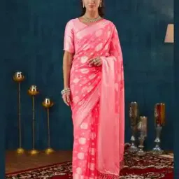satrani Georgette Traditional Saree With Blouse Piece-picture-17