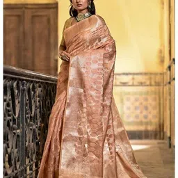 nyrika Women Banarasi Silk Saree with Contrast Border  image 1