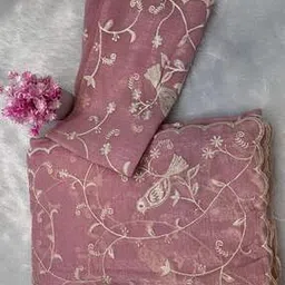 svaraa Embroidered Saree with Scalloped Border-picture-49