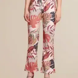 fabflee x ag Women Leaf Print Boot Fit Trousers-picture-26