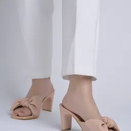 shoetopia Women Chunky Heeled Sandals Bow-Tie-picture-43