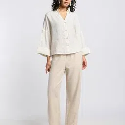 proearth by azorte Regular Fit Flat-Front Trousers-picture-11