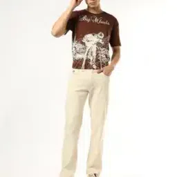 Men Lightly Washed Straight Fit Jeans-image-68