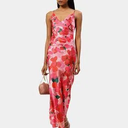 satya paul Floral Print Bodycon Dress with Side Slit-picture-29