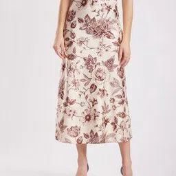 Women Floral Print A-Line Skirt-image-66