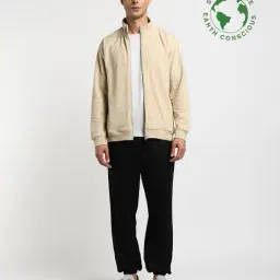 proearth by azorte Cotton Blended Twill Weave Zipped Sweatshirt image 1