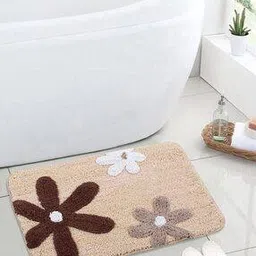 saral home Floral Pattern Soft Cotton Bathmat 40x60 cm-picture-16
