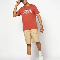 yousta Men Loose Fit Cotton Cargo Shorts-picture-53