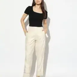 svrnaa by azorte Women Straight Fit Pants-picture-5