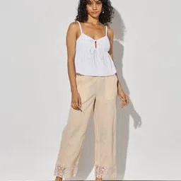 svrnaa by azorte Women Pants with Laced Hem-picture-11