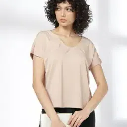 fig Women Relaxed Fit V-Neck T-Shirt-picture-31