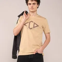 lee cooper Men Logo Print Regular Fit Crew-Neck T-Shirt-picture-33