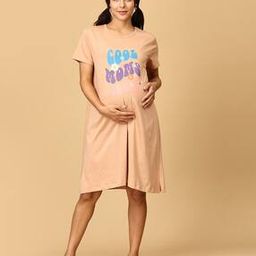 the mom store Women Typographic Print Round-Neck Shift Dress-picture-12