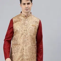 manthan Men Regular Fit Nehru Jacket-picture-51