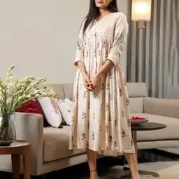 sukruti design Women Floral Print Flared Kurti-picture-12