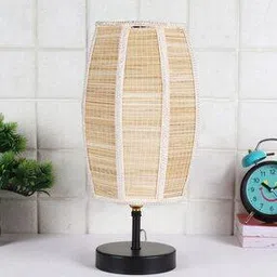 devansh Wooden Lighting Table Lamp with Bamboo Shade-picture-11