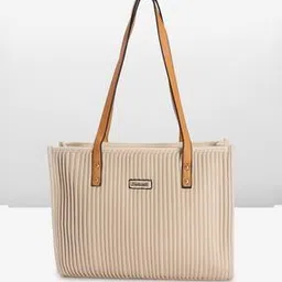 fastrack Women Logo Embossed Tote Bag with Double Handle-picture-29