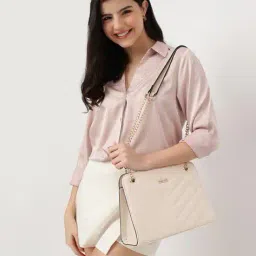 fastrack Women Logo Embossed Shoulder Bag with Double Handle image 1