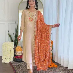 nyrika Women Embroidery Straight Kurta Set image 1