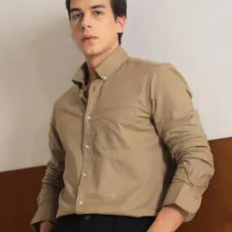 rare rabbit Men Slim Fit Shirt with Spread Collar-picture-3