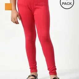 indiweaves Girls Pack of 2 Leggings with Elasticated Waist-picture-44