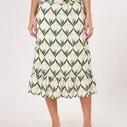 honey by pantaloons Women Floral Print A-Line Skirt with Smocked Waistband-picture-49