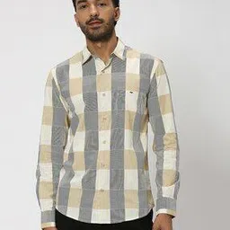 mufti Men Checked Slim Fit Shirt-picture-10
