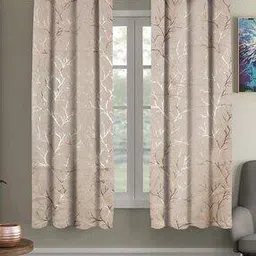 rrc Set of 2 Floral Print Black Out Window Curtains-picture-26