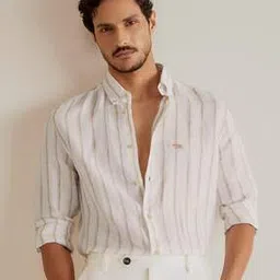 andamen Men Linen Textured Classic Shirt-picture-15