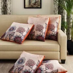 homely by romee Pack of 5 Floral Print Square Cushion Covers 16"x 16"-picture-11