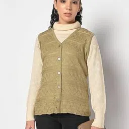 american eye Sleeveless Knitted Cardigan with Button Closure-picture-38