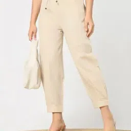 r&b Women Flat-Front Loose Fit Pants-picture-24