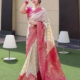 aldwych Women Woven Saree with Contrast Border-picture-28