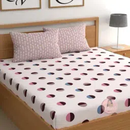 chhavi india Double Size Bedsheet With Pillow Cover image 1