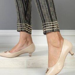 carlton london Women Striped Chucky Heeled Sandals-picture-33