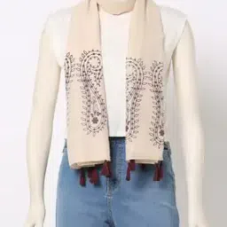 fig Paisley Print Stole with Tassels-picture-16