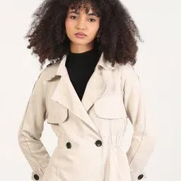 showoff Women Regular Fit Trench Jacket-picture-30