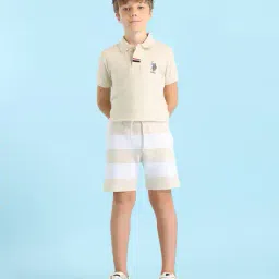 u.s. polo assn. Boys Regular Fit Stripes Shorts image 1