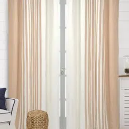 saral home Set of 2 Striped Door Curtains-picture-12