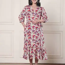 secret wish Women Floral Rayon Maternity Dress image 1