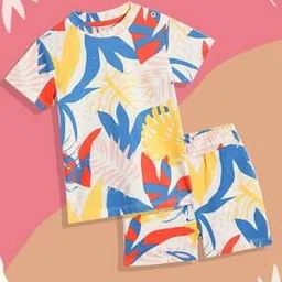 mothercare Boys Leaf Print T-Shirt & Shorts Set-picture-40