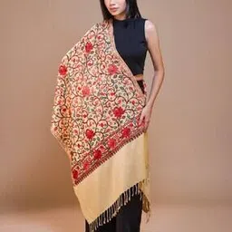 swi stylish Women Embroidered Stole with Tassels-picture-13