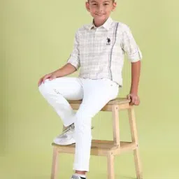 us polo assn. Boys Checked Regular Fit Cotton Shirt-picture-18