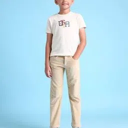 us polo assn. Boys Ribbed Regular Fit Flat-Front Cotton Trousers-picture-22